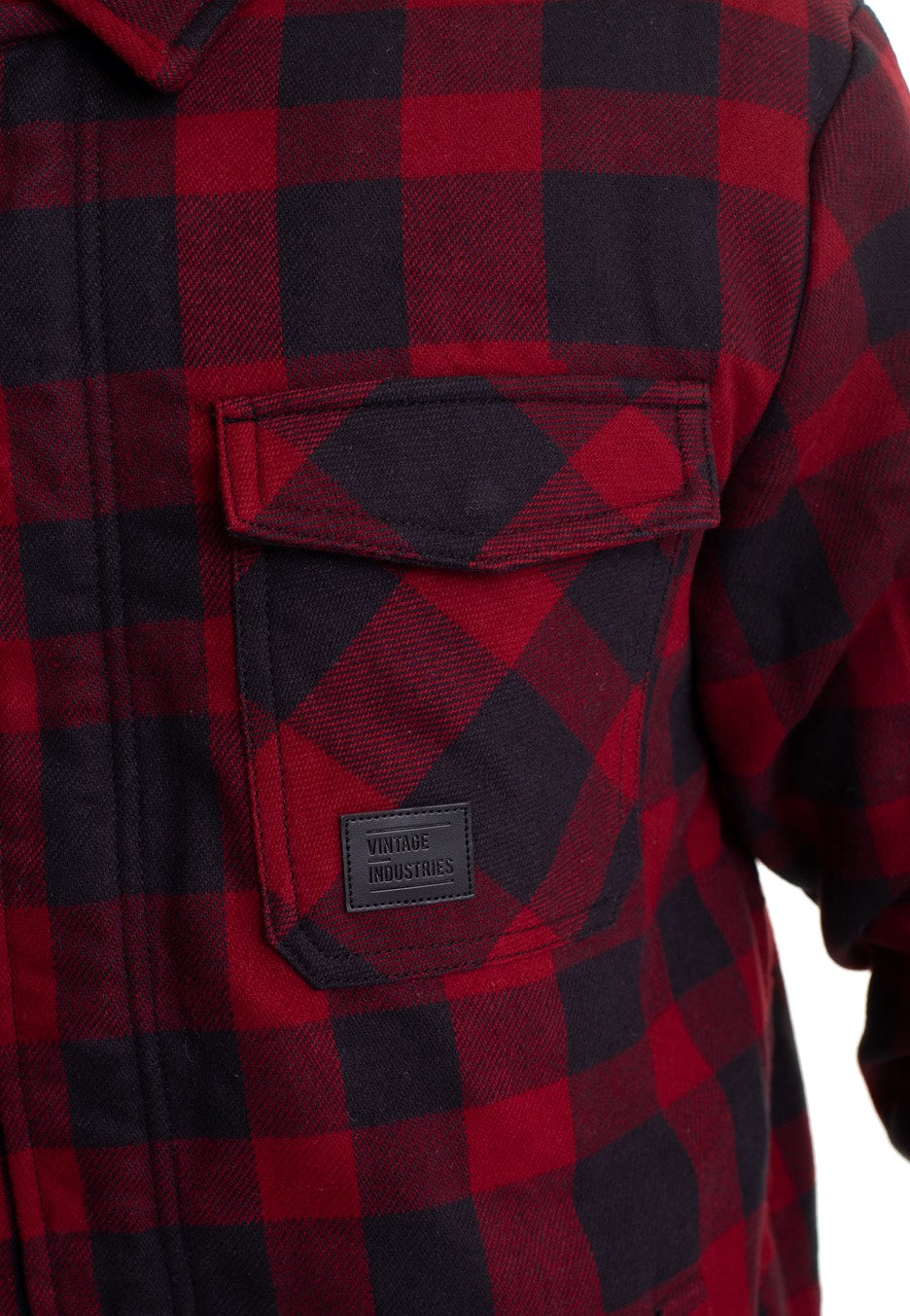 Vintage Industries - Craft Heavyweight Sherpa Red Check - Jacket | Men-Image