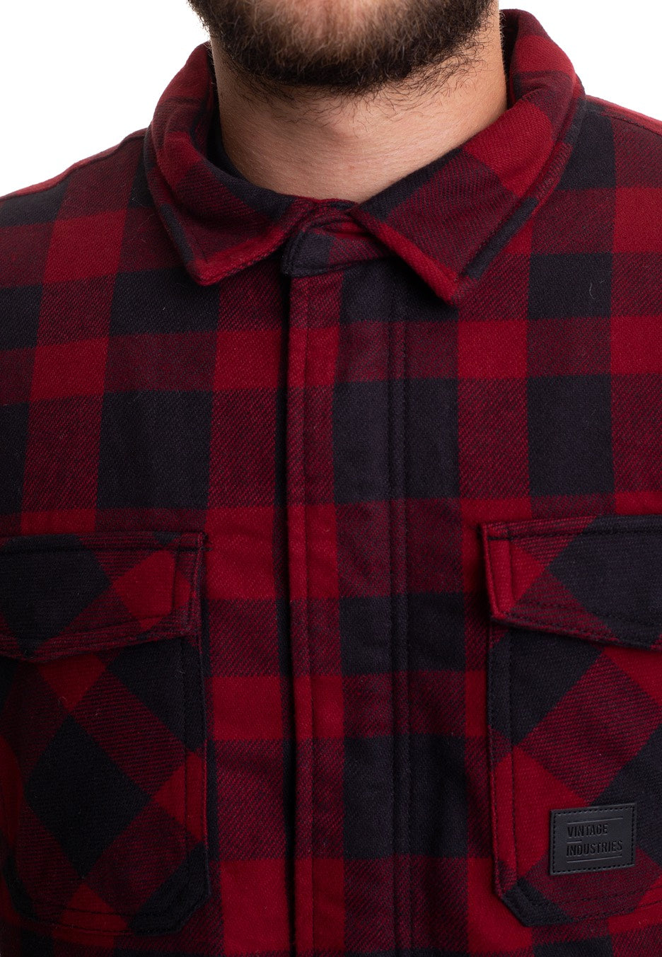 Vintage Industries - Craft Heavyweight Sherpa Red Check - Jacket | Men-Image