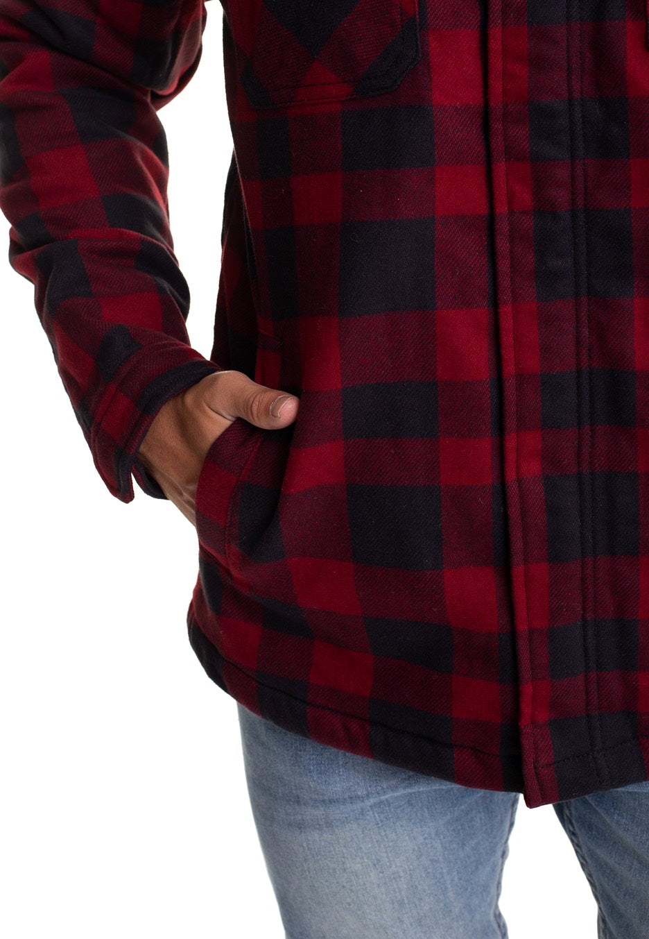 Vintage Industries - Craft Heavyweight Sherpa Red Check - Jacket | Men-Image