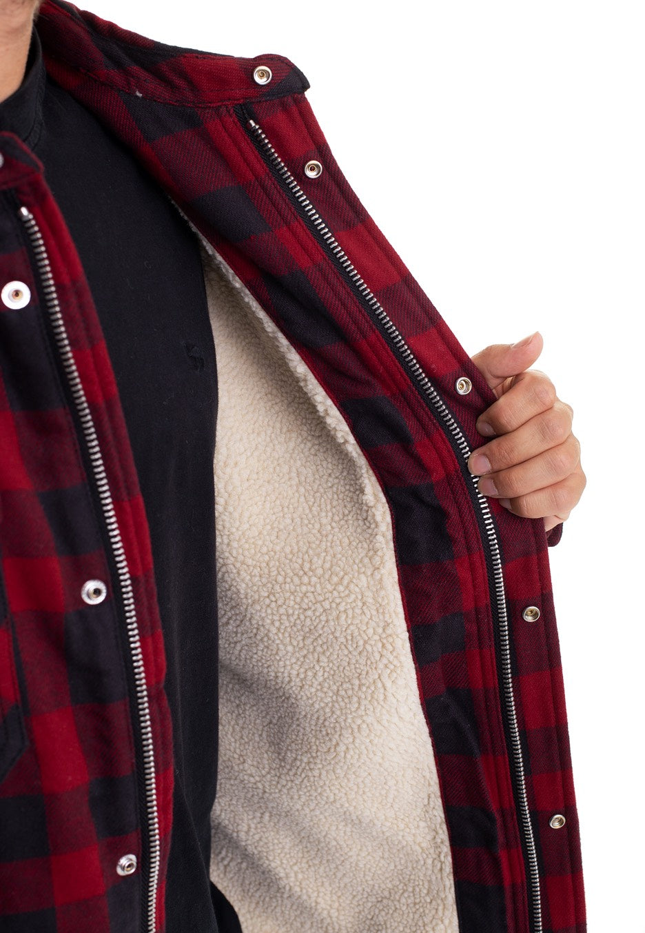 Vintage Industries - Craft Heavyweight Sherpa Red Check - Jacket | Men-Image