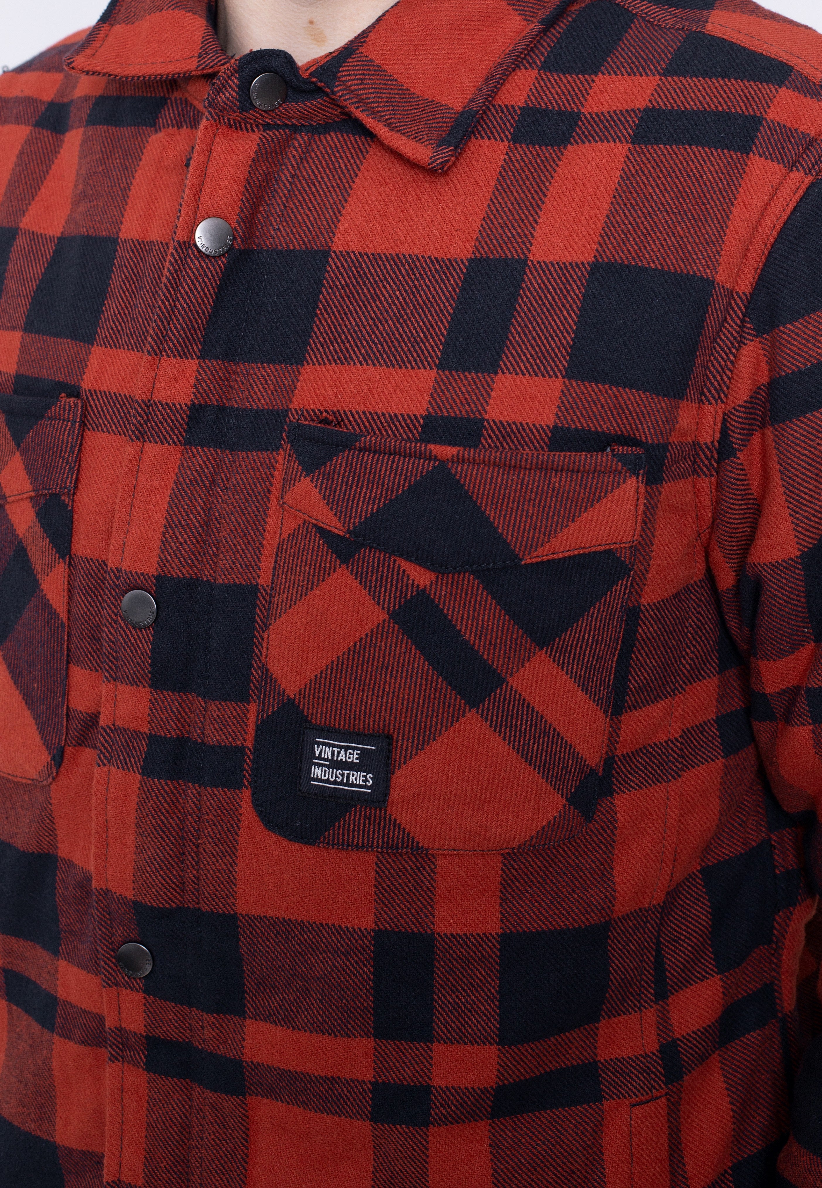 Vintage Industries - Darwin Orange Check - Jacket | Men-Image