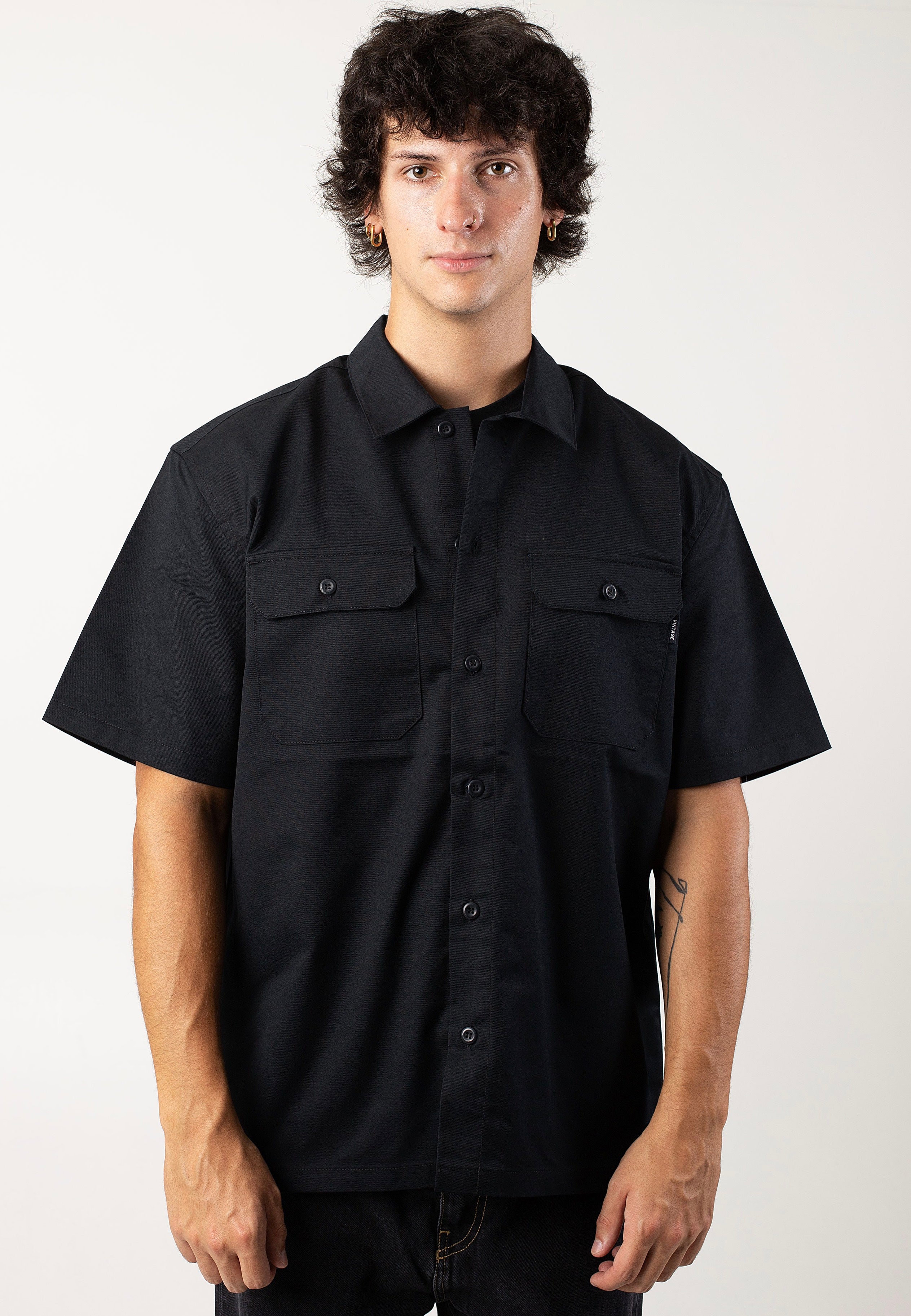 Vintage Industries - Dexter Black - Shirt | Men-Image