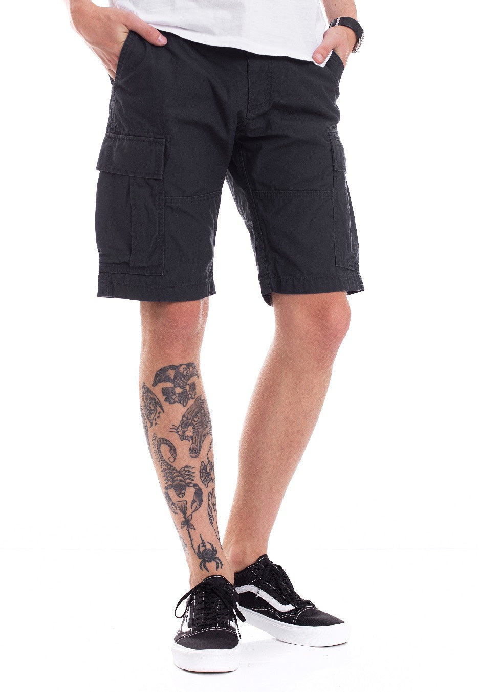 Vintage Industries - Kirby Navy Blue - Shorts | Men-Image