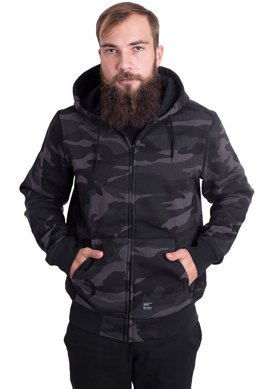 Vintage Industries - Redstone Hooded Dark Camo - Zipper | Men-Image