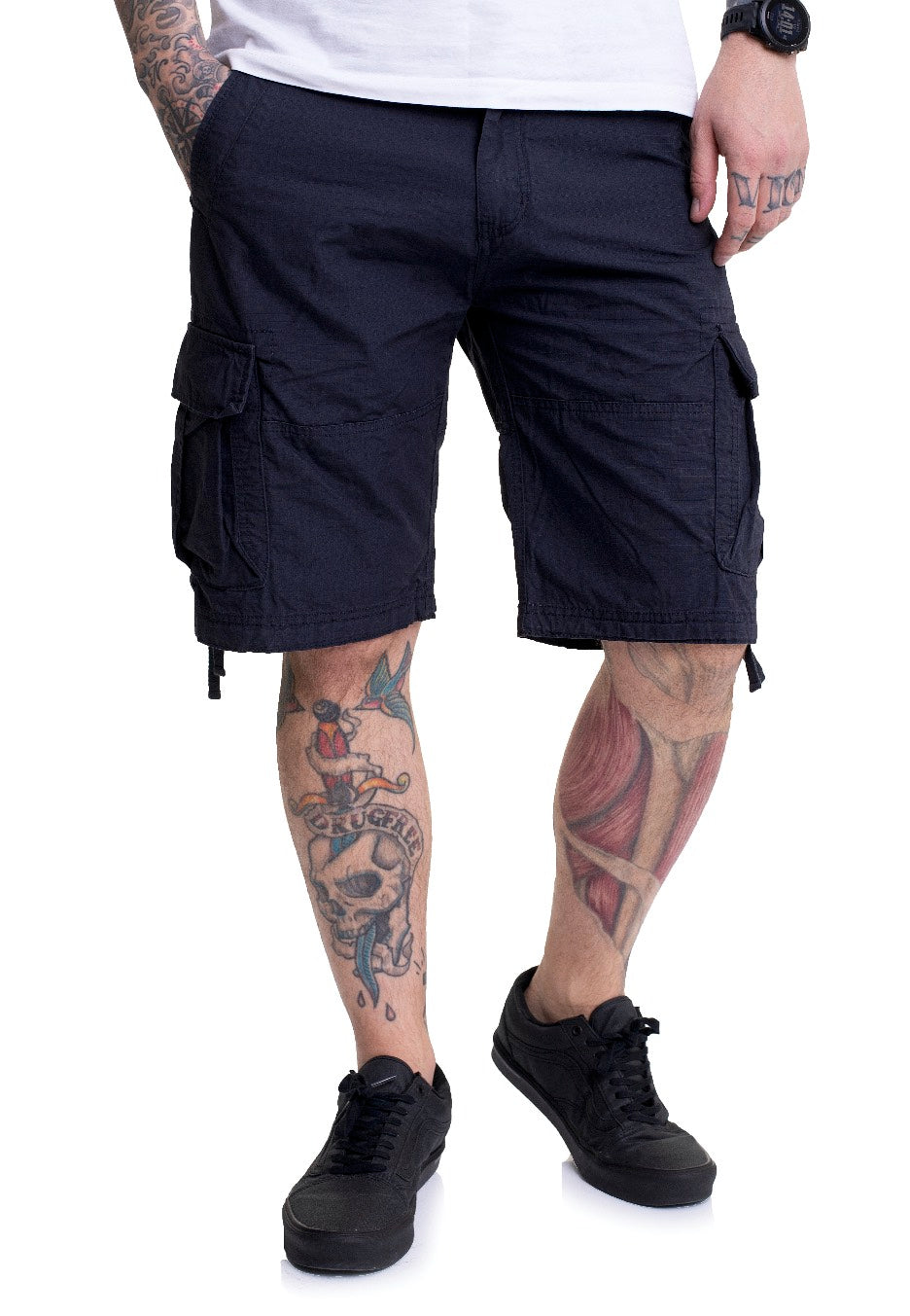 Vintage Industries - Terrance Navy Blue - Shorts | Men-Image