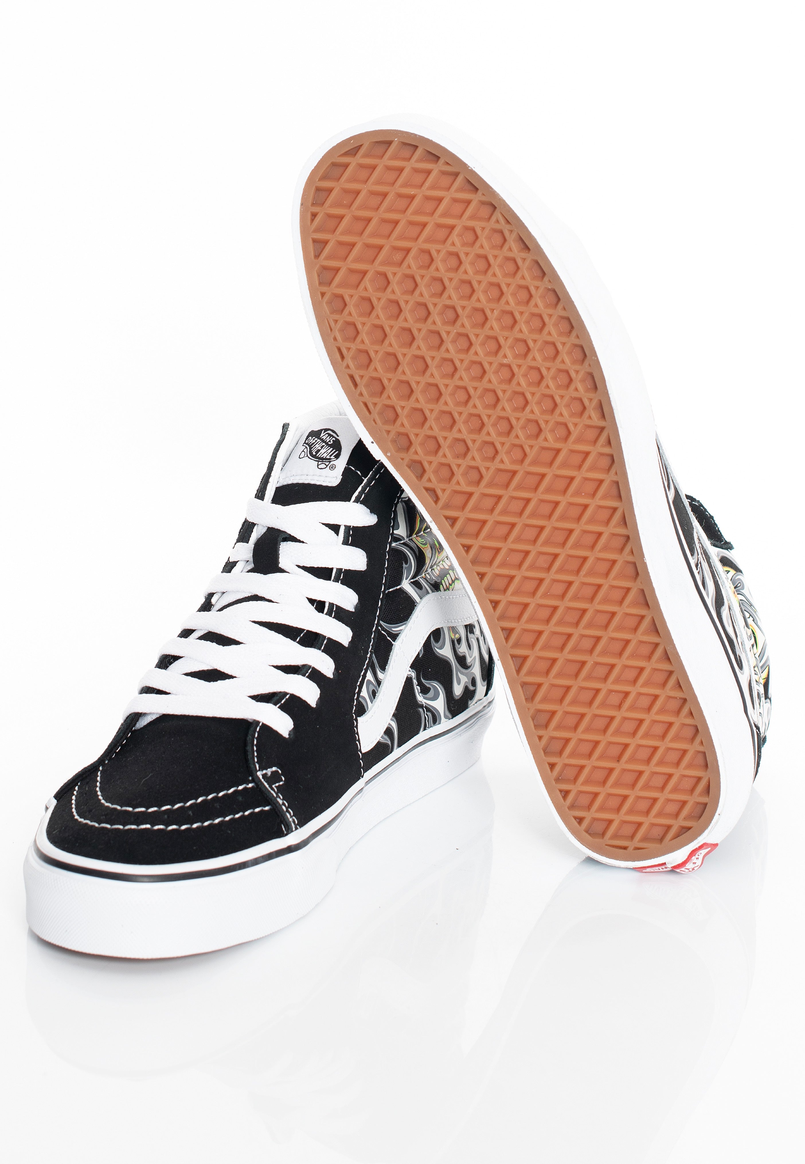 Vans - Sk8-Hi Flame Skull Black/True White - Shoes | Men-Image