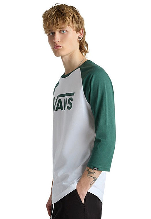 Vans - Vans Classic Raglan White/Bistro Green - Longsleeve | Men-Image