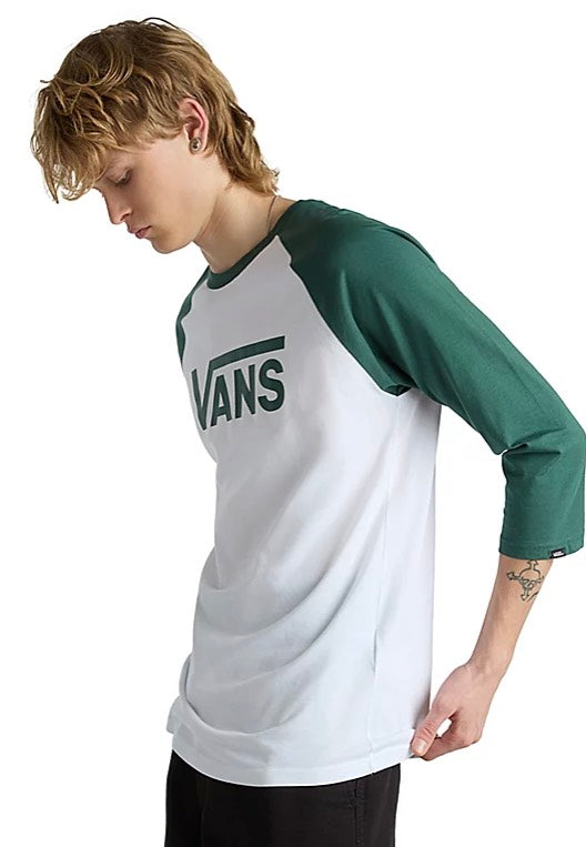 Vans - Vans Classic Raglan White/Bistro Green - Longsleeve | Men-Image