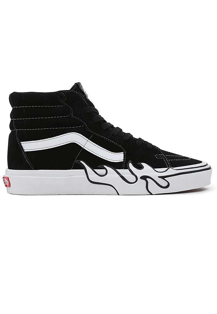 Vans - Sk8 Hi Flame Suede Black/White - Shoes | Men-Image