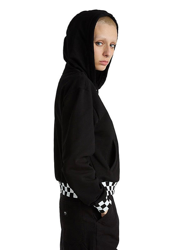 Vans - Boom Boom Check Crop II Black - Hoodie | Women-Image