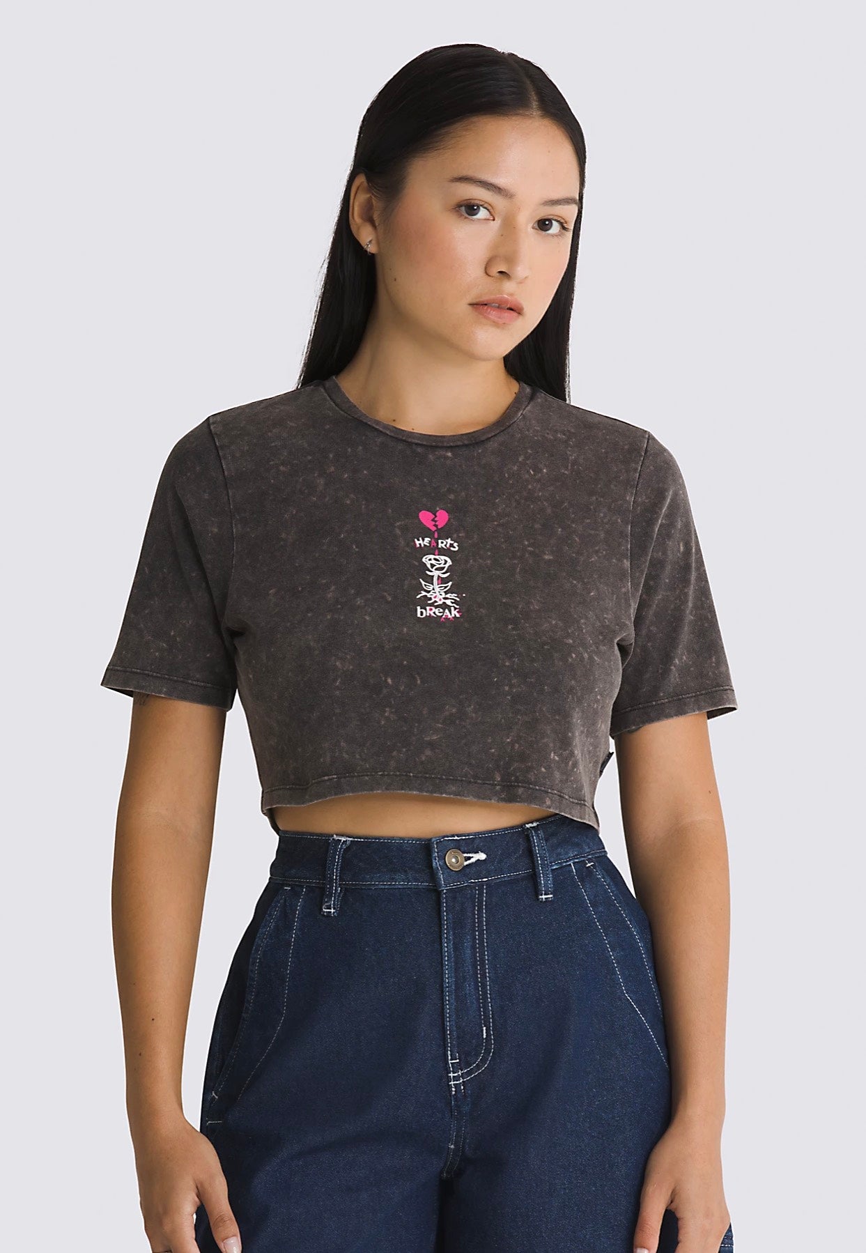 Vans - Heartbreaker Crew Crop II Black - T-Shirt | Women-Image