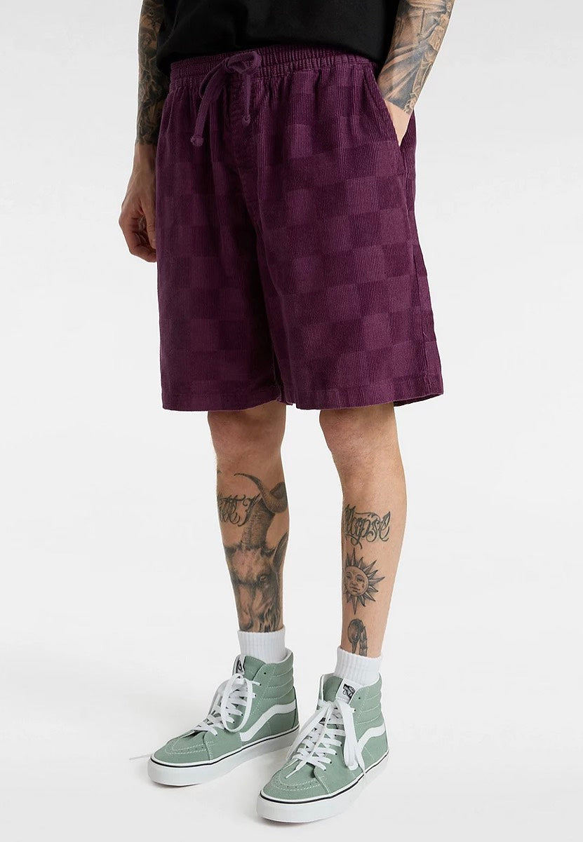 Vans - Range Checkbrd Cord Loose Blackberry Wine - Shorts | Men-Image