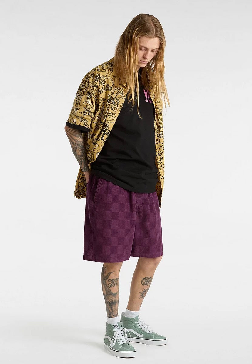 Vans - Range Checkbrd Cord Loose Blackberry Wine - Shorts | Men-Image