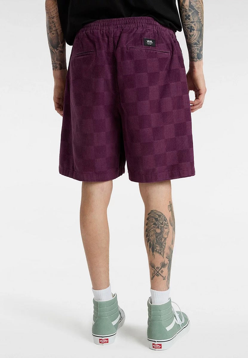 Vans - Range Checkbrd Cord Loose Blackberry Wine - Shorts | Men-Image