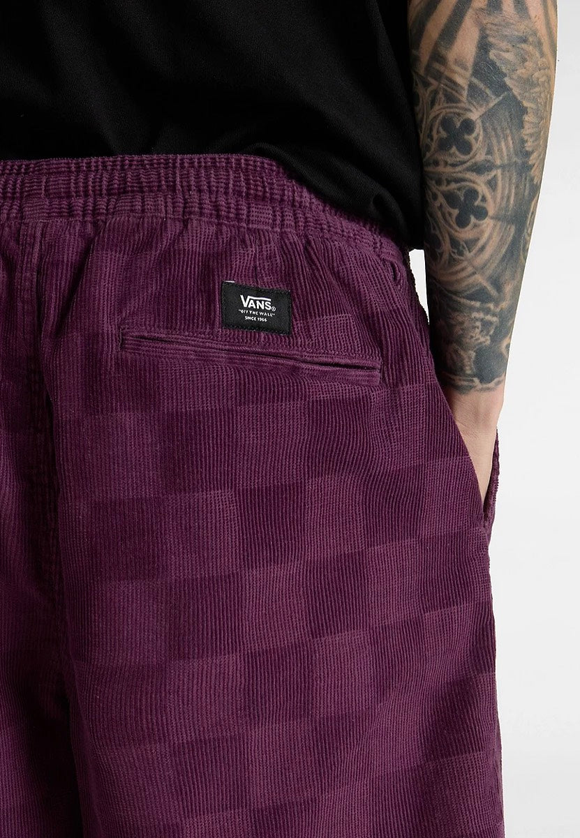 Vans - Range Checkbrd Cord Loose Blackberry Wine - Shorts | Men-Image