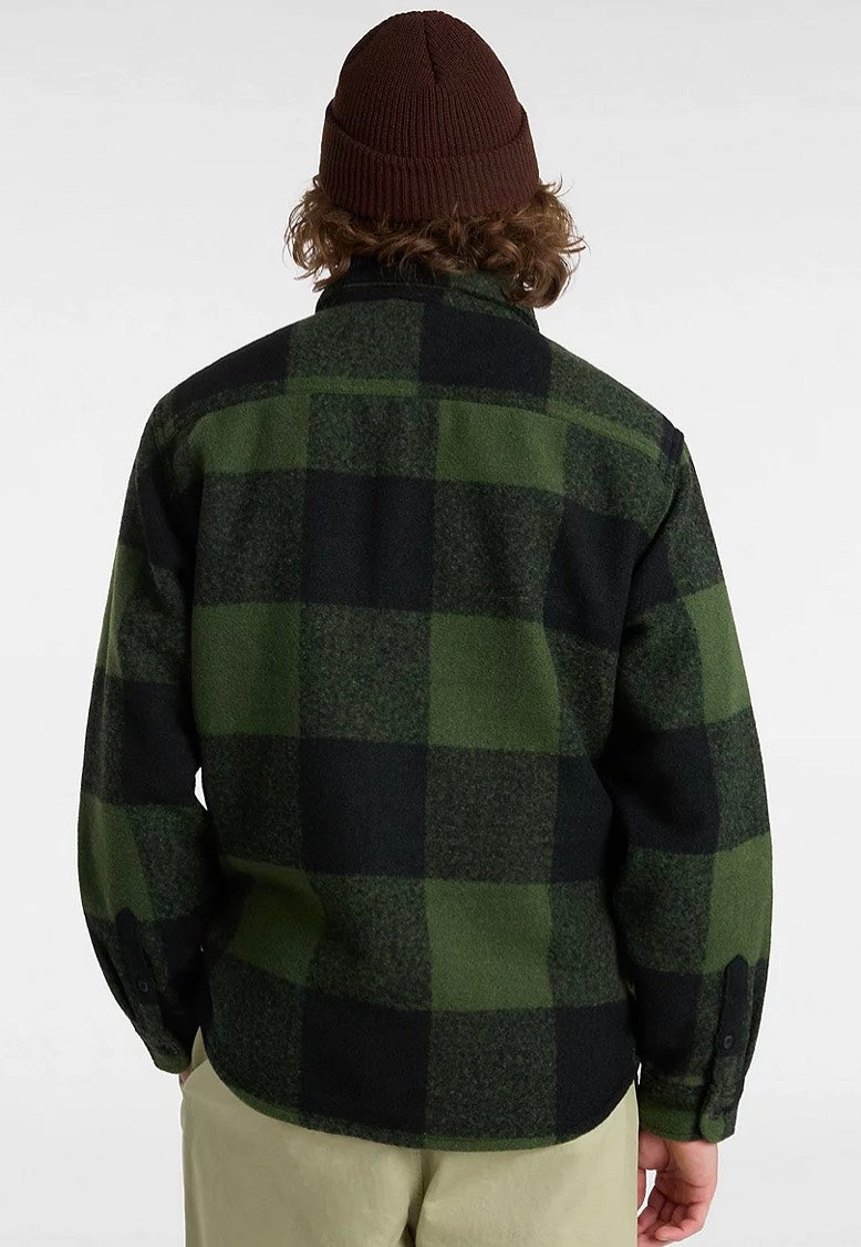 Vans - Denby Fuzzy Shacket Black/Loden Green - Jacket | Men-Image