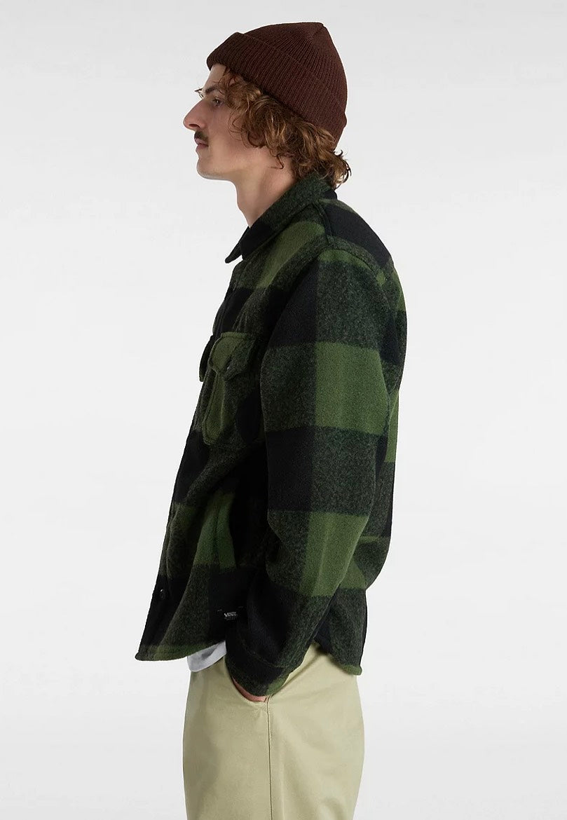 Vans - Denby Fuzzy Shacket Black/Loden Green - Jacket | Men-Image