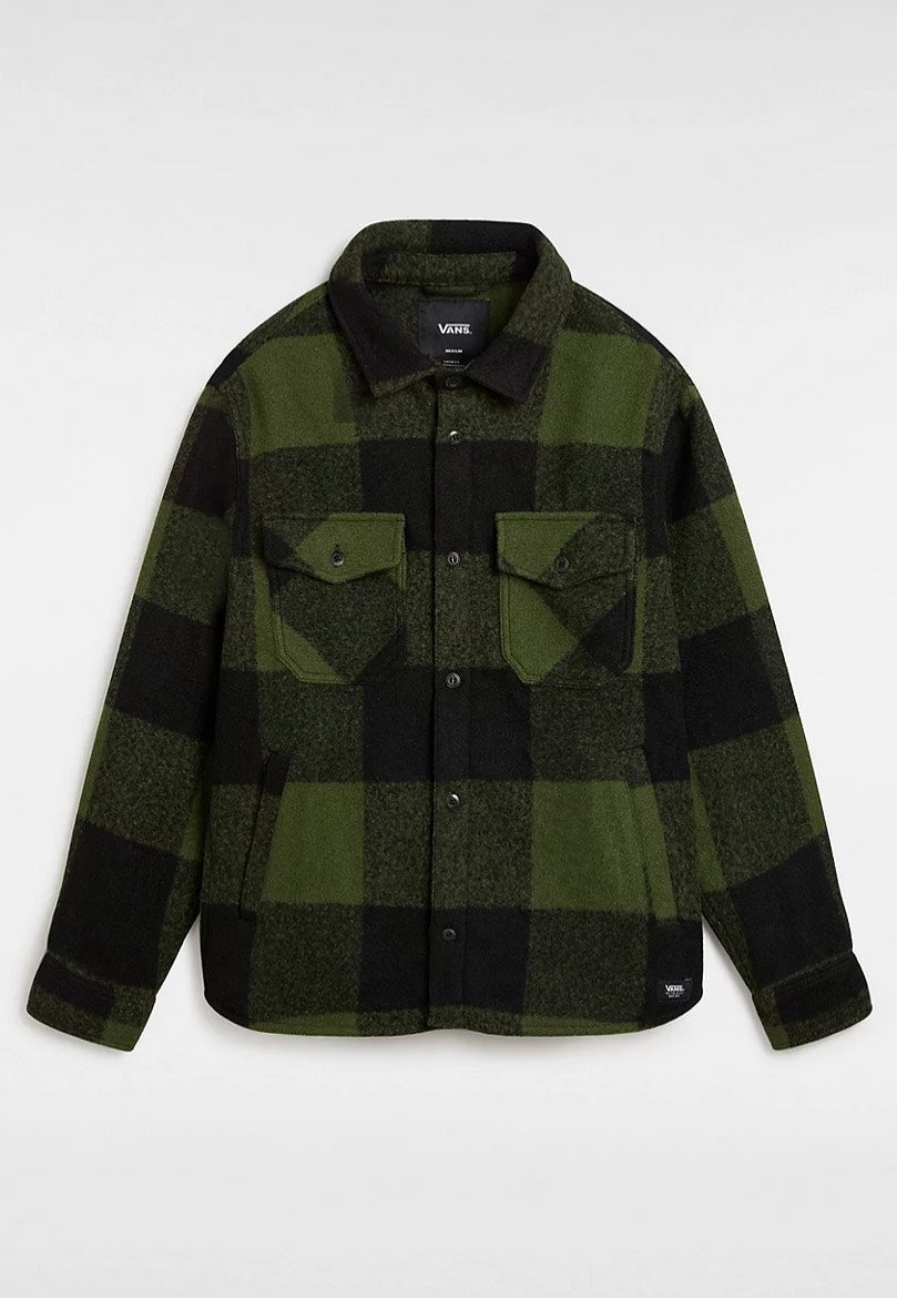 Vans - Denby Fuzzy Shacket Black/Loden Green - Jacket | Men-Image