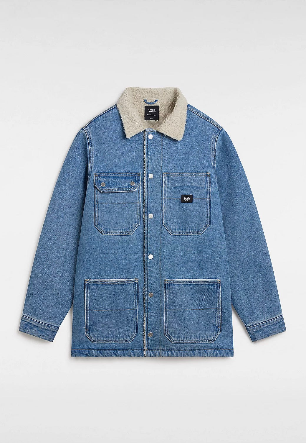 Vans - Drill Chore Sherpa Coat Stonewash/Blue - Jeans Jacket | Men-Image