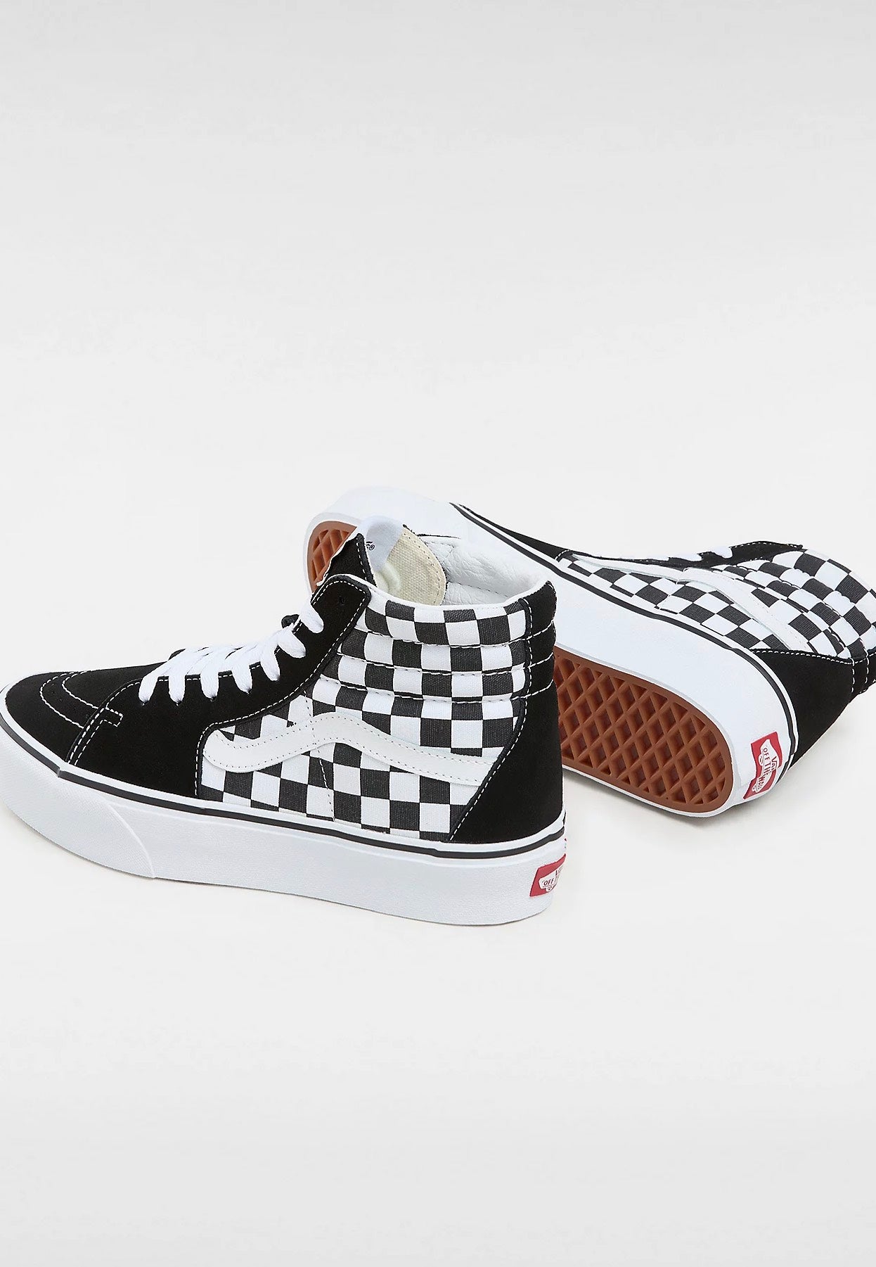 Vans - Sk8 Hi Platform 2.0 Checkerboard/True White - Girl Shoes | Women-Image