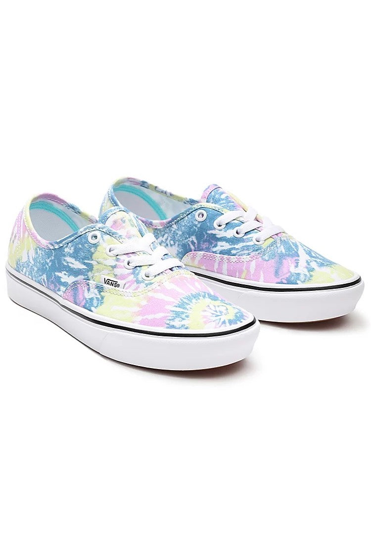 Vans - Comfycush Authentic (Tie-Dye) Orchid/True White - Girl Shoes | Women-Image