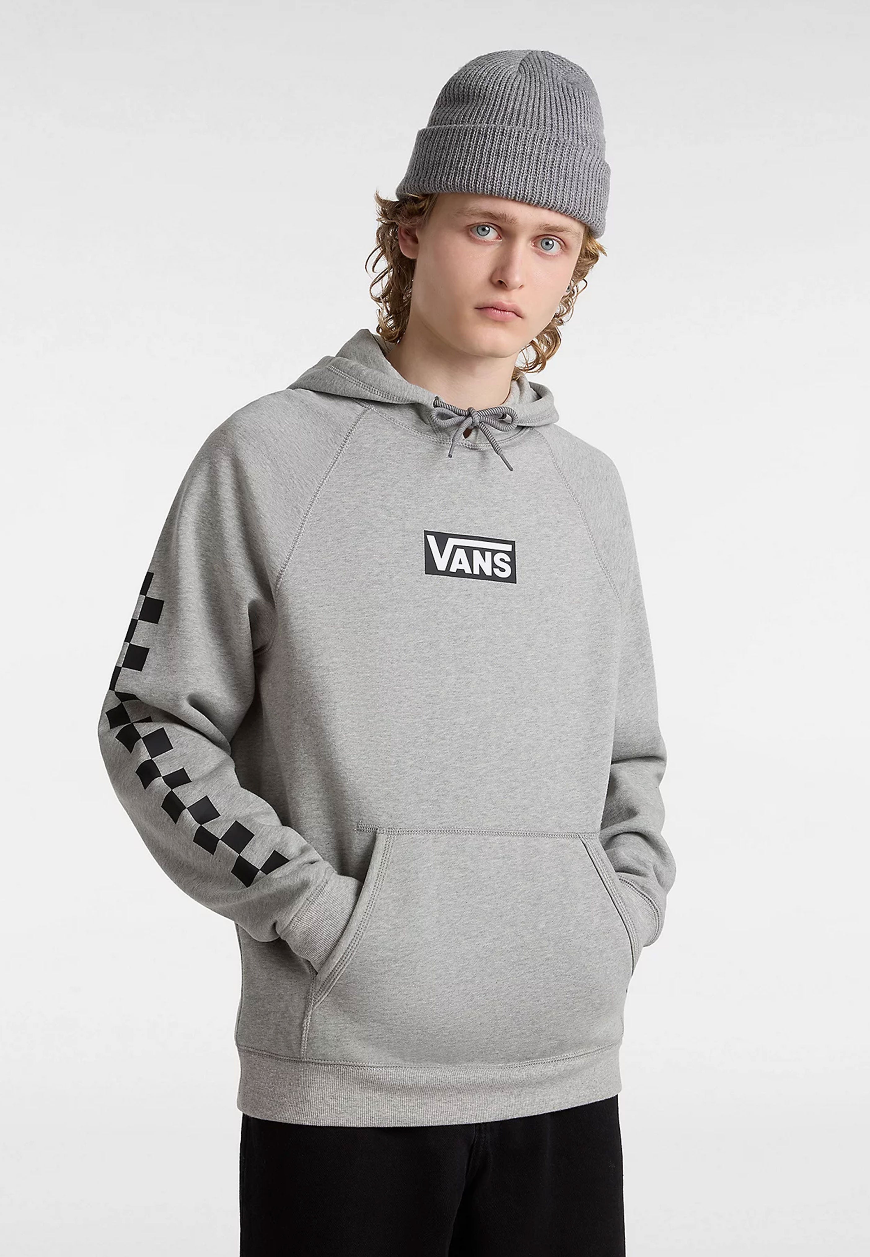 Vans - Versa Standard Cement Heather/Checkerboard - Hoodie | Men-Image