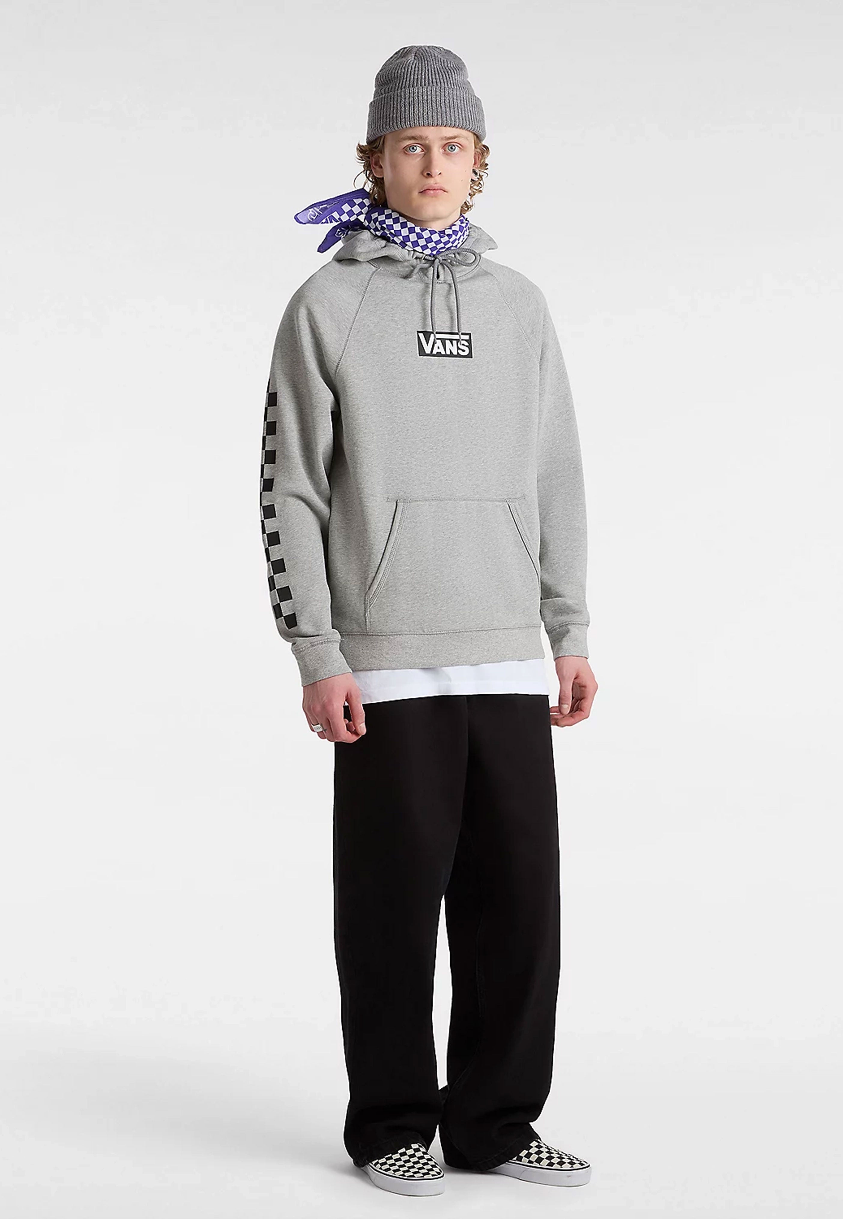 Vans - Versa Standard Cement Heather/Checkerboard - Hoodie | Men-Image