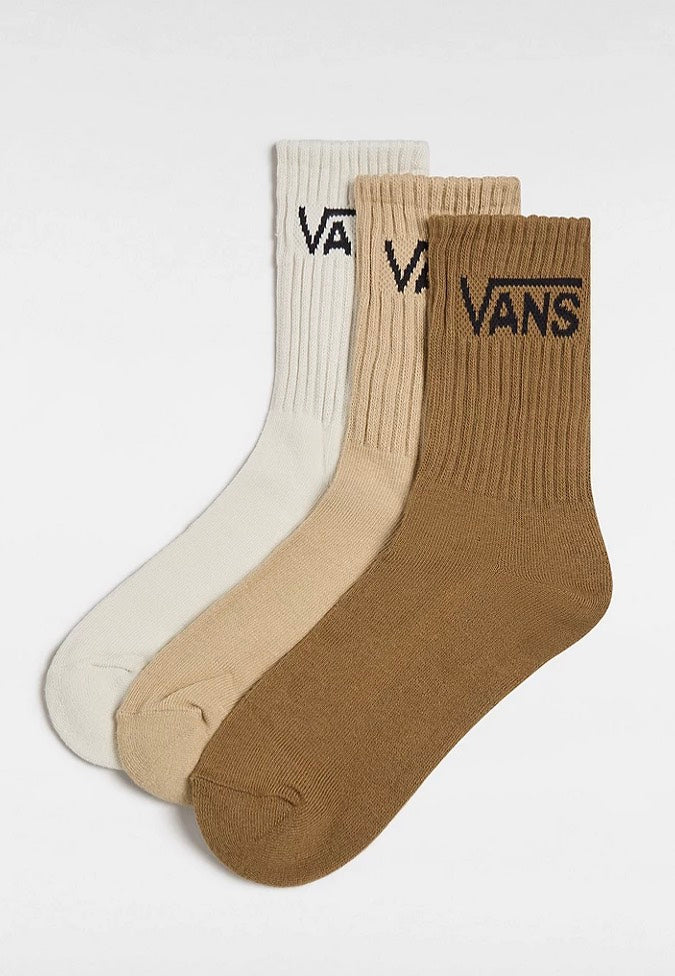 Vans - Classic Crew 6.5-10 3Pk Turtledove - Socks | Neutral-Image