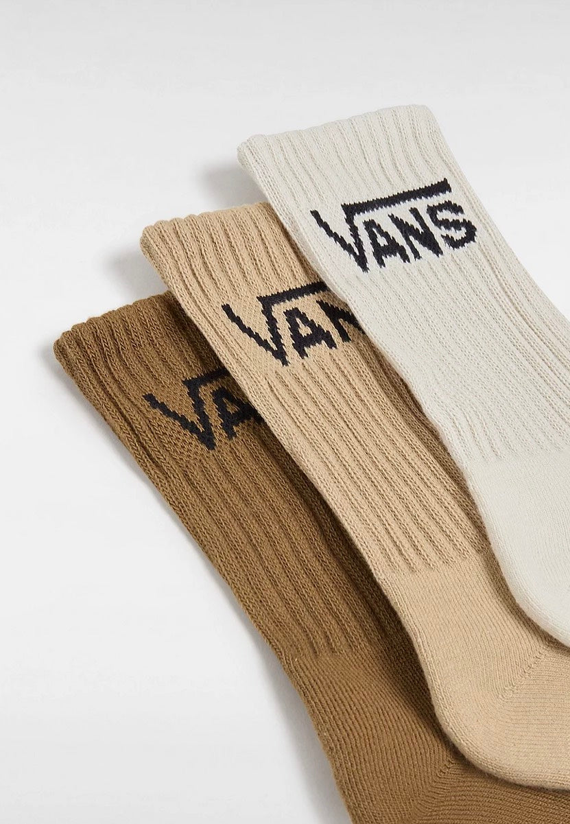 Vans - Classic Crew 6.5-10 3Pk Turtledove - Socks | Neutral-Image