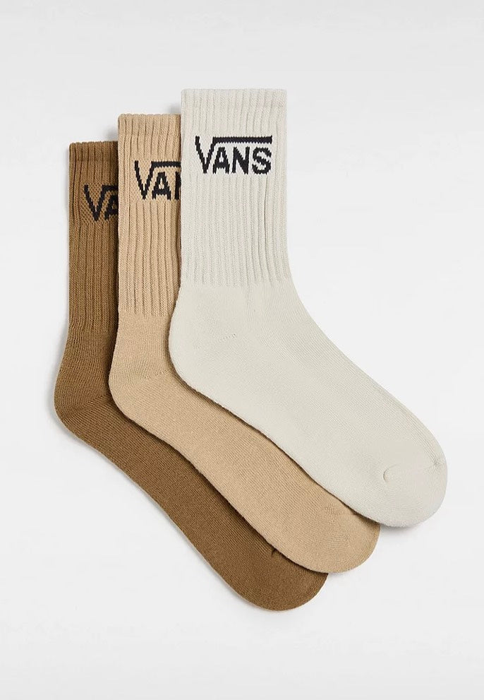 Vans - Classic Crew 6.5-10 3Pk Turtledove - Socks | Neutral-Image