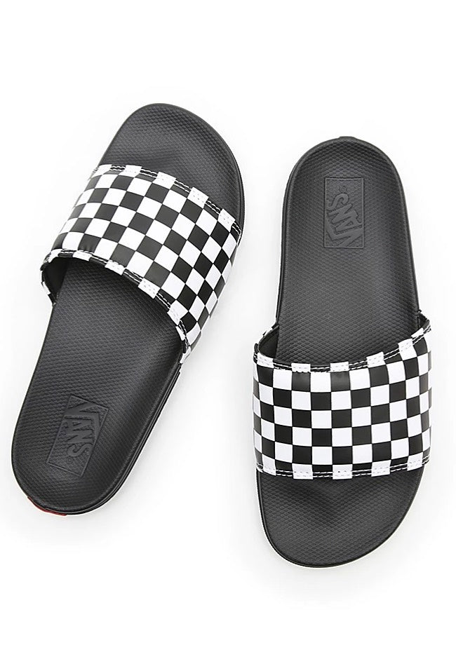 Vans - La Costa Slide On (Checkerboard) True White/Black - Slides | Men-Image