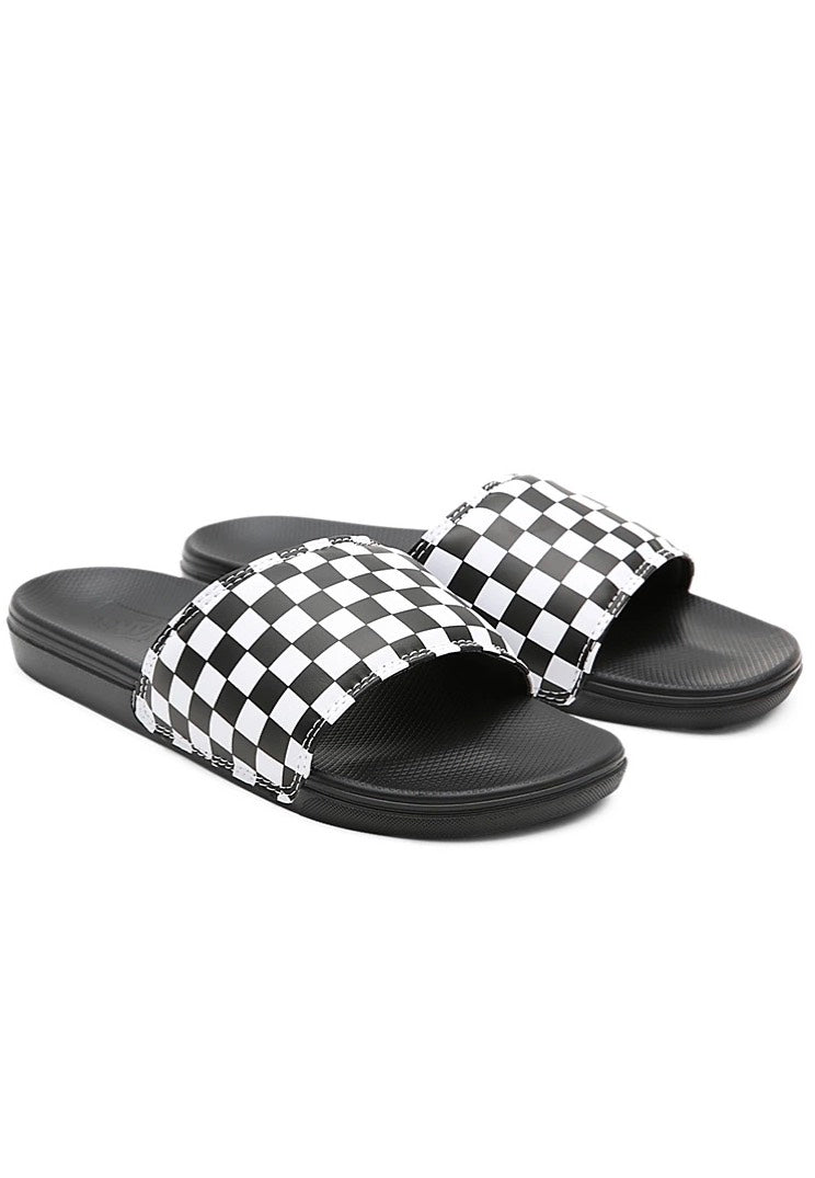 Vans - La Costa Slide On (Checkerboard) True White/Black - Slides | Men-Image