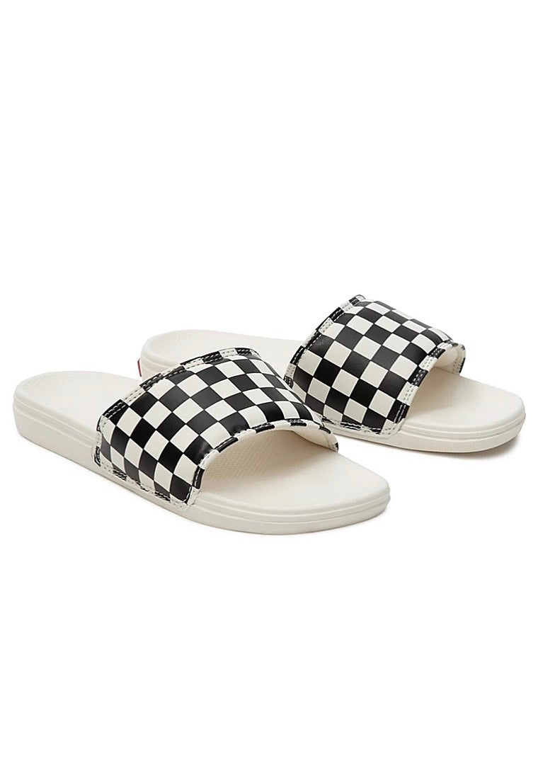 Vans - La Costa Checkerboard Black/Mars - Girl Slides | Women-Image