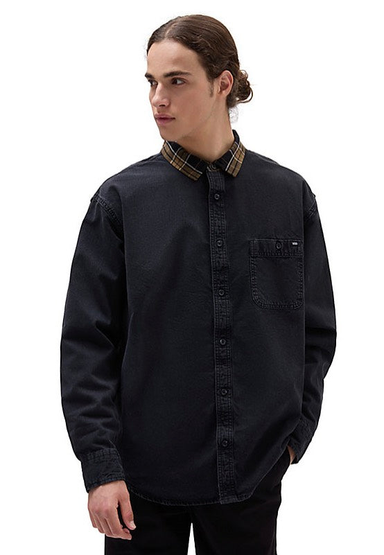 Vans - Deerfiel Woven Washed Black - Shirt | Men-Image