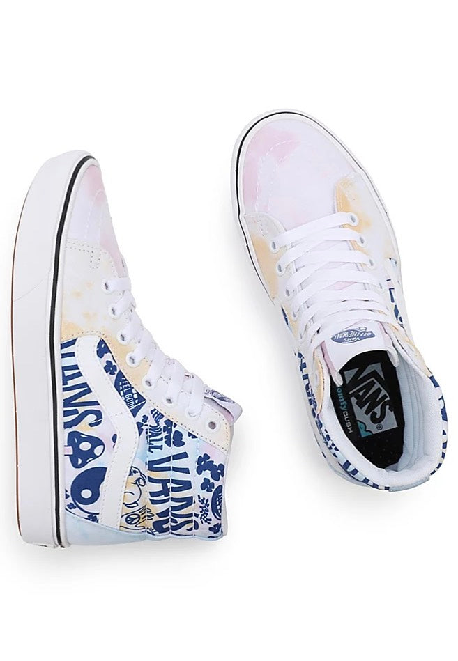 Vans - Comfycush Sk8 Hi Pastel Tie Dye Multi/True White - Girl Shoes | Women-Image