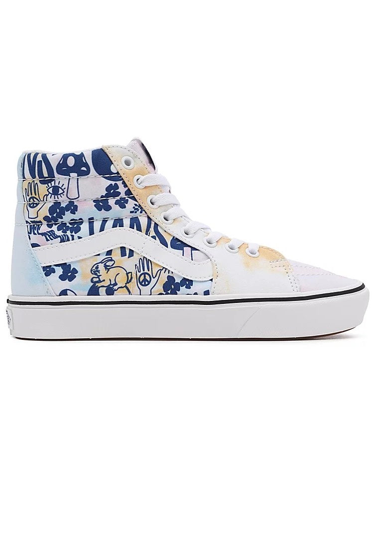 Vans - Comfycush Sk8 Hi Pastel Tie Dye Multi/True White - Girl Shoes | Women-Image