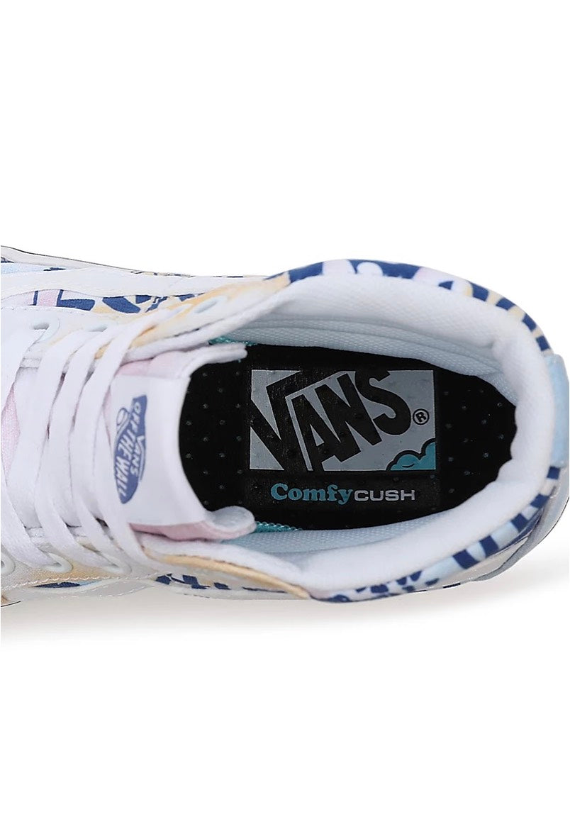 Vans - Comfycush Sk8 Hi Pastel Tie Dye Multi/True White - Girl Shoes | Women-Image