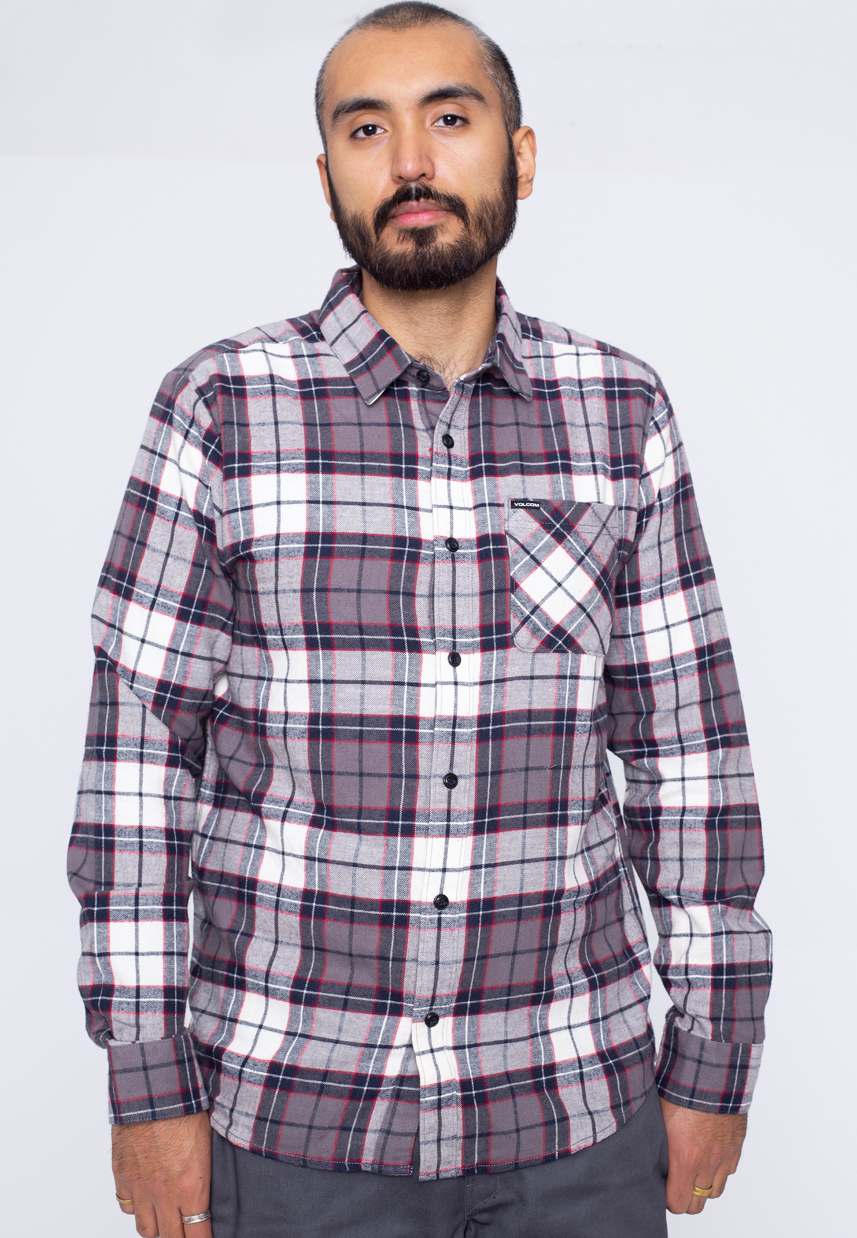 Volcom - Caden Plaid Bleached Sand - Shirt | Men-Image