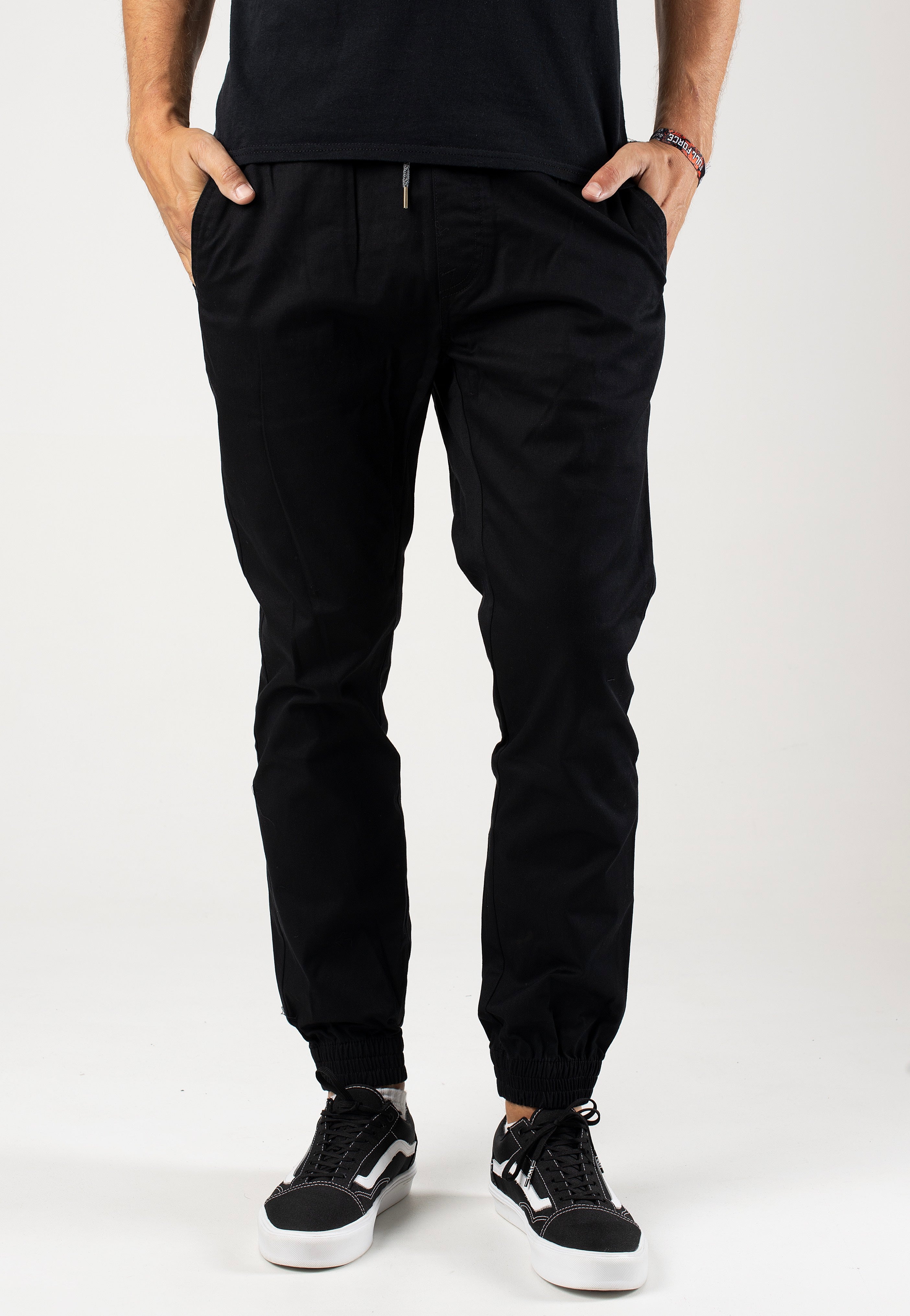 Volcom - Frickin Slim Jogger Black - Pants | Men-Image