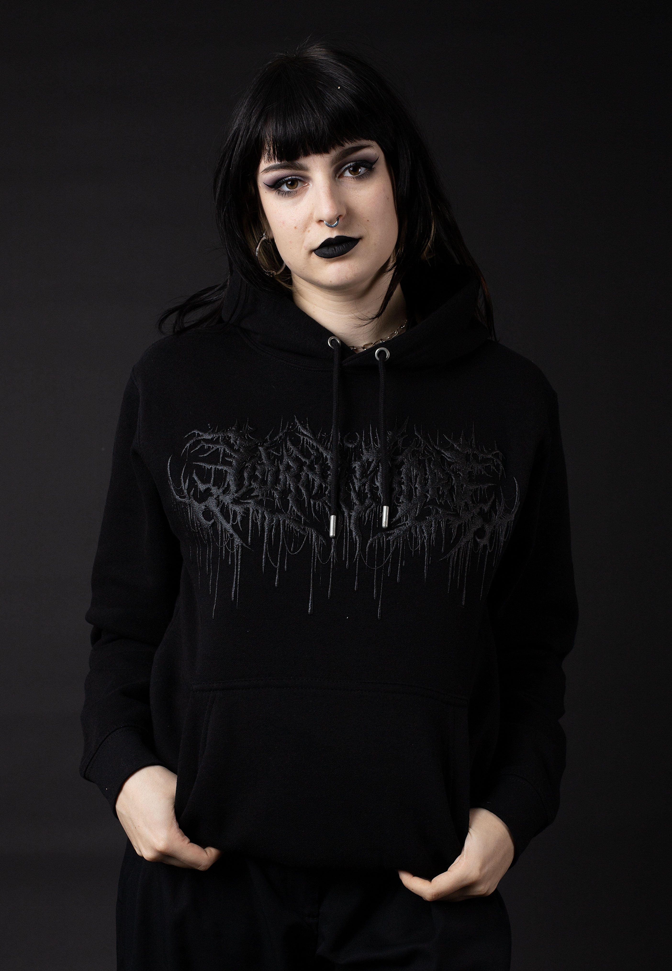 Lorna Shore - Pain Remains Limited Black On Black - Hoodie | Women-Image