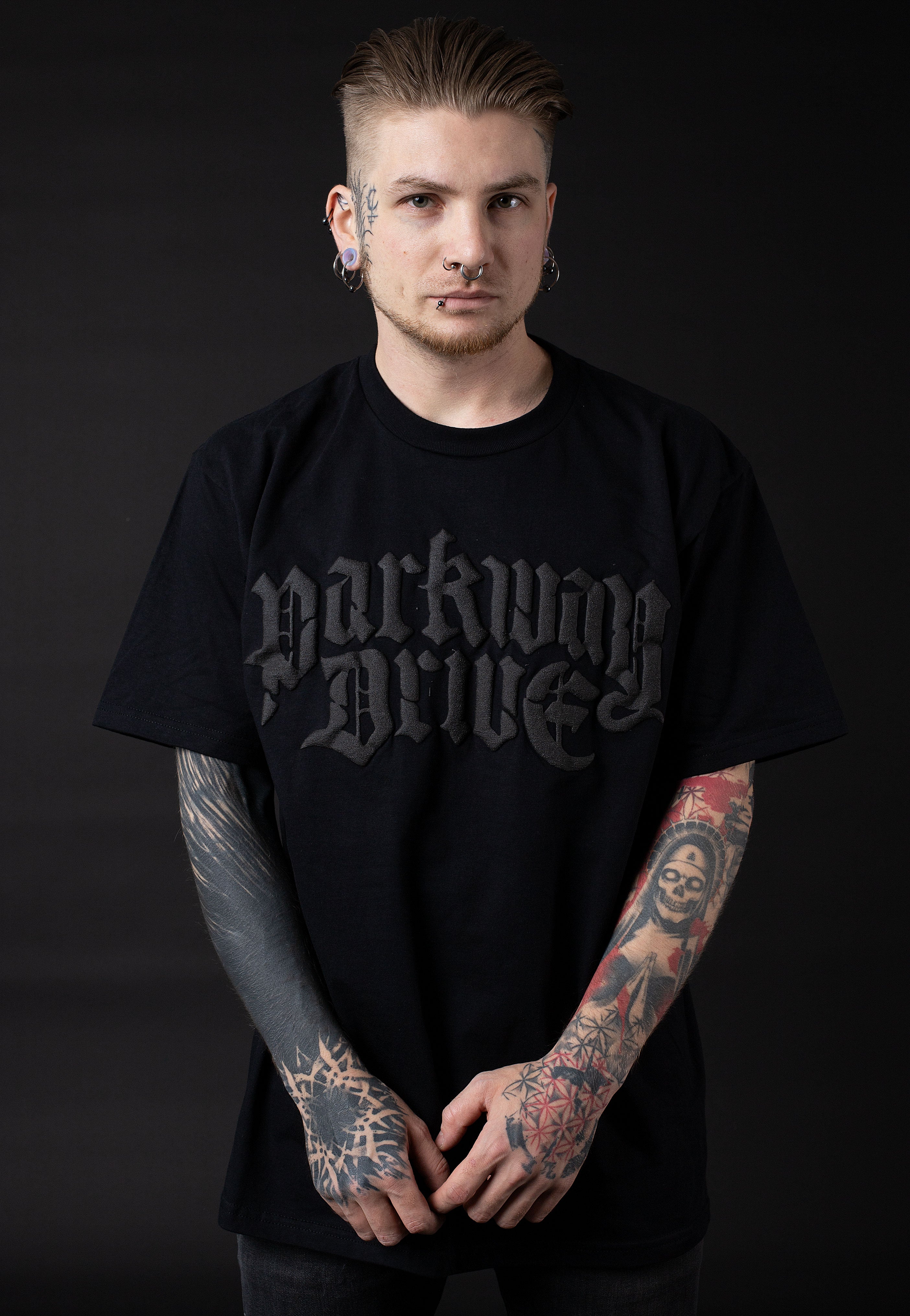 Parkway Drive - Burn Your Heaven Logo Limited Black On Black - T-Shirt ...