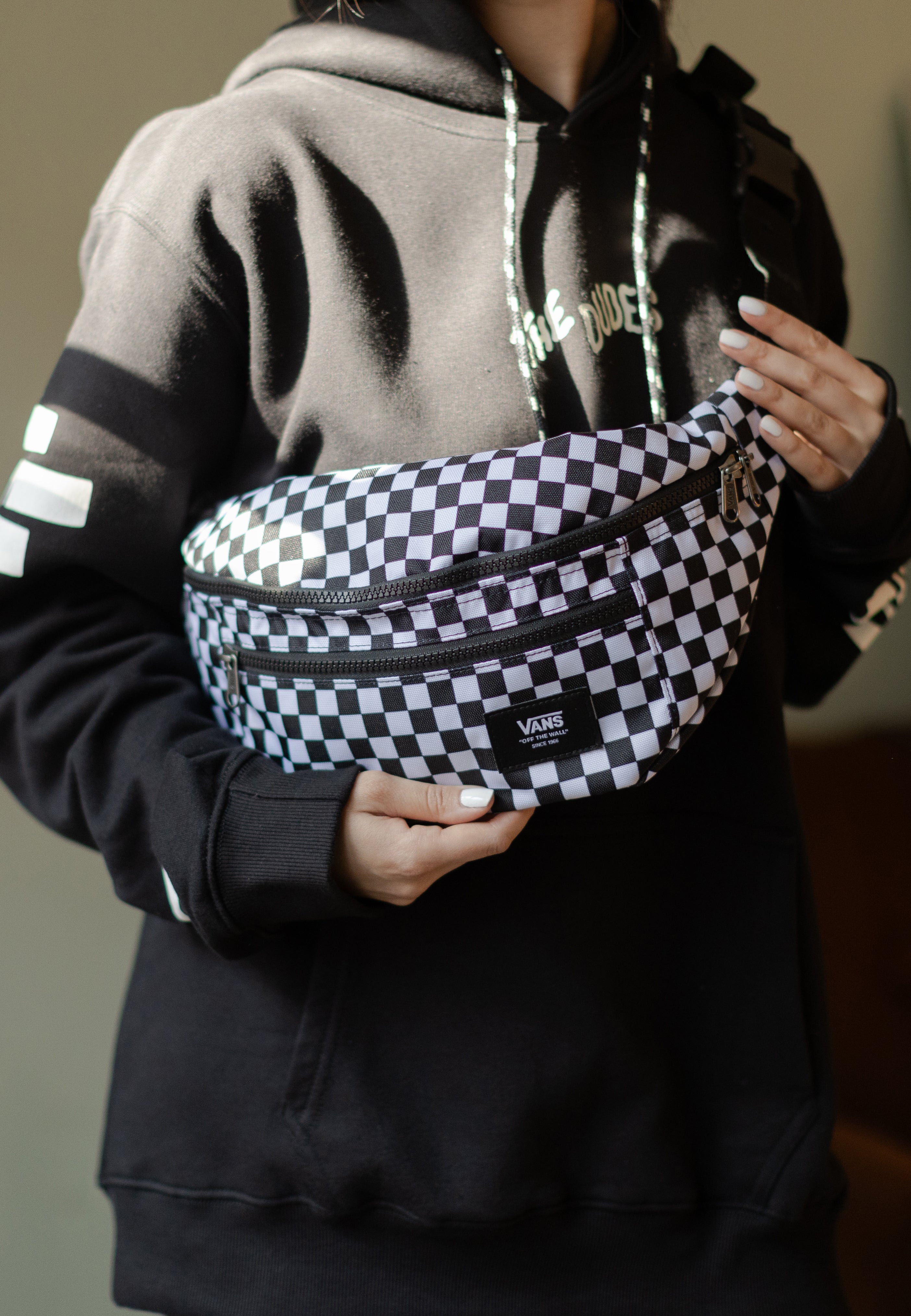 Vans - Ward Cross Body Pack Black/White Check - Hip Bag | Neutral-Image