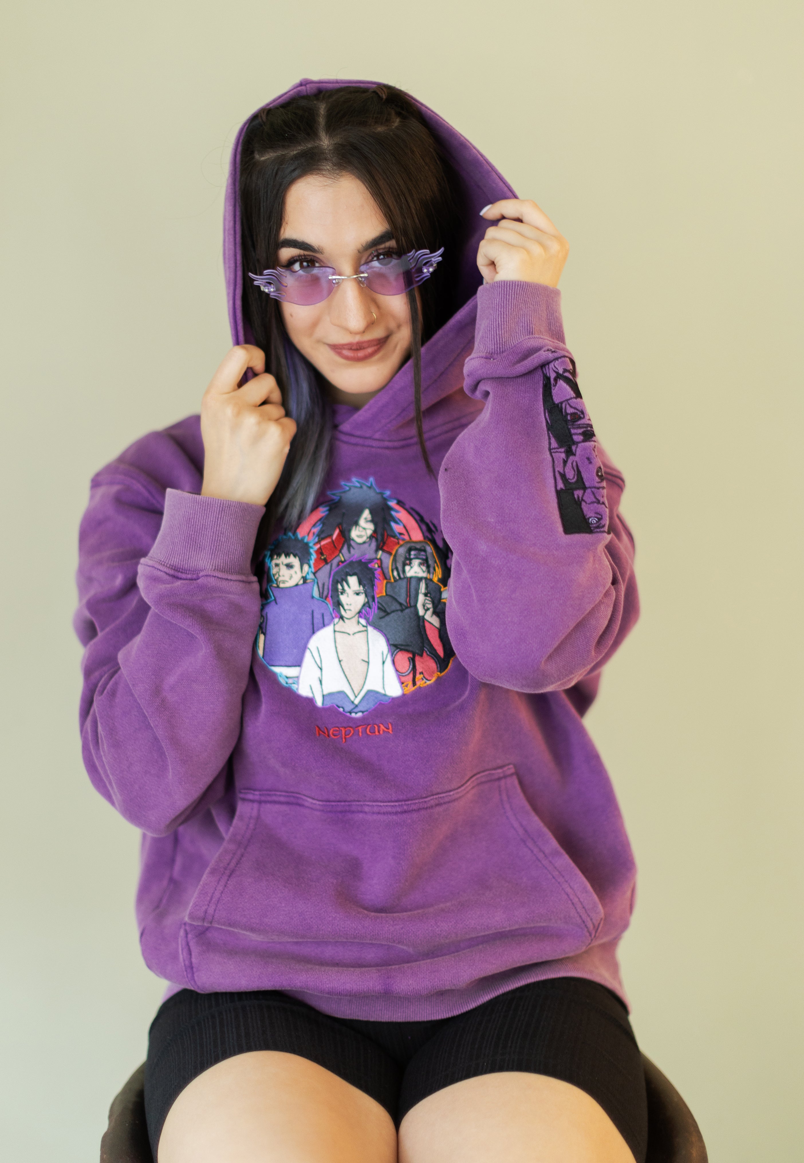 Naruto - Ushiha Purple - Hoodie | Women-Image