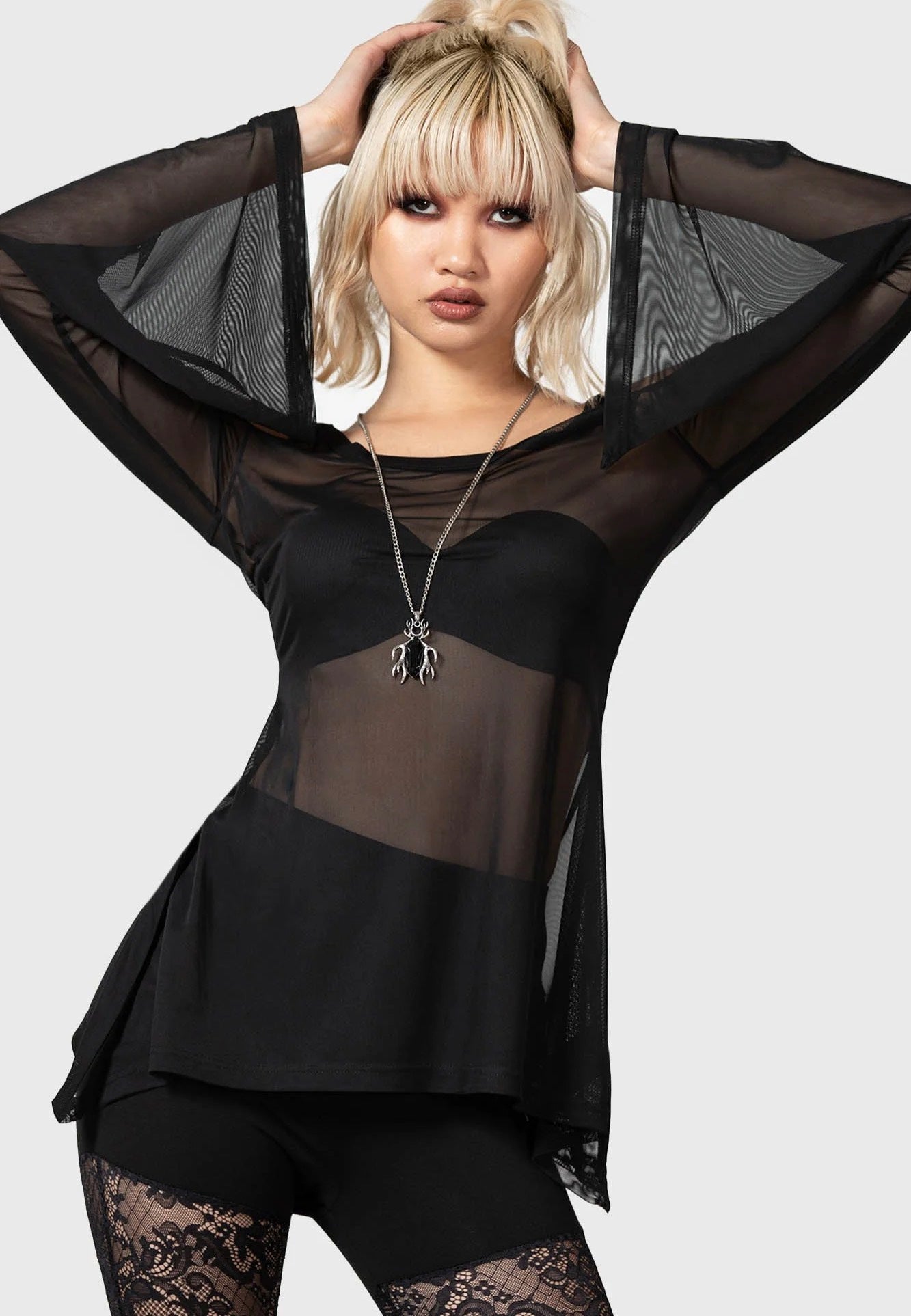 Killstar - Waning Orbit Cold Shoulder Black - Top | Women-Image