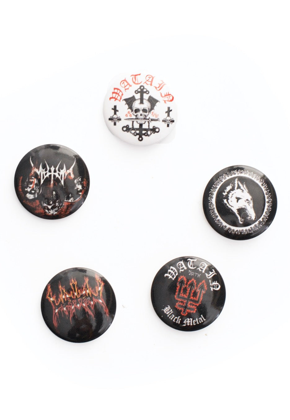 Watain - Black Metal Militia Pack Of 5 - Button Set | Neutral-Image