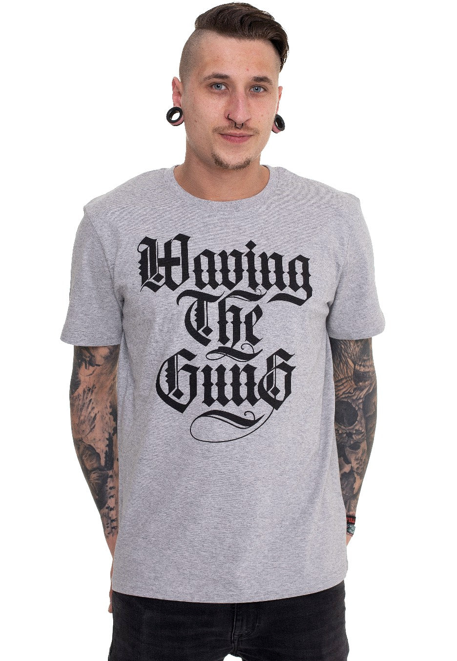 Waving The Guns - Kalligraphie Grey - T-Shirt | Men-Image