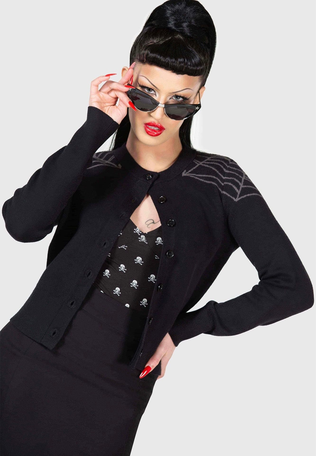 Killstar - Web With It Black - Cardigan | Women-Image