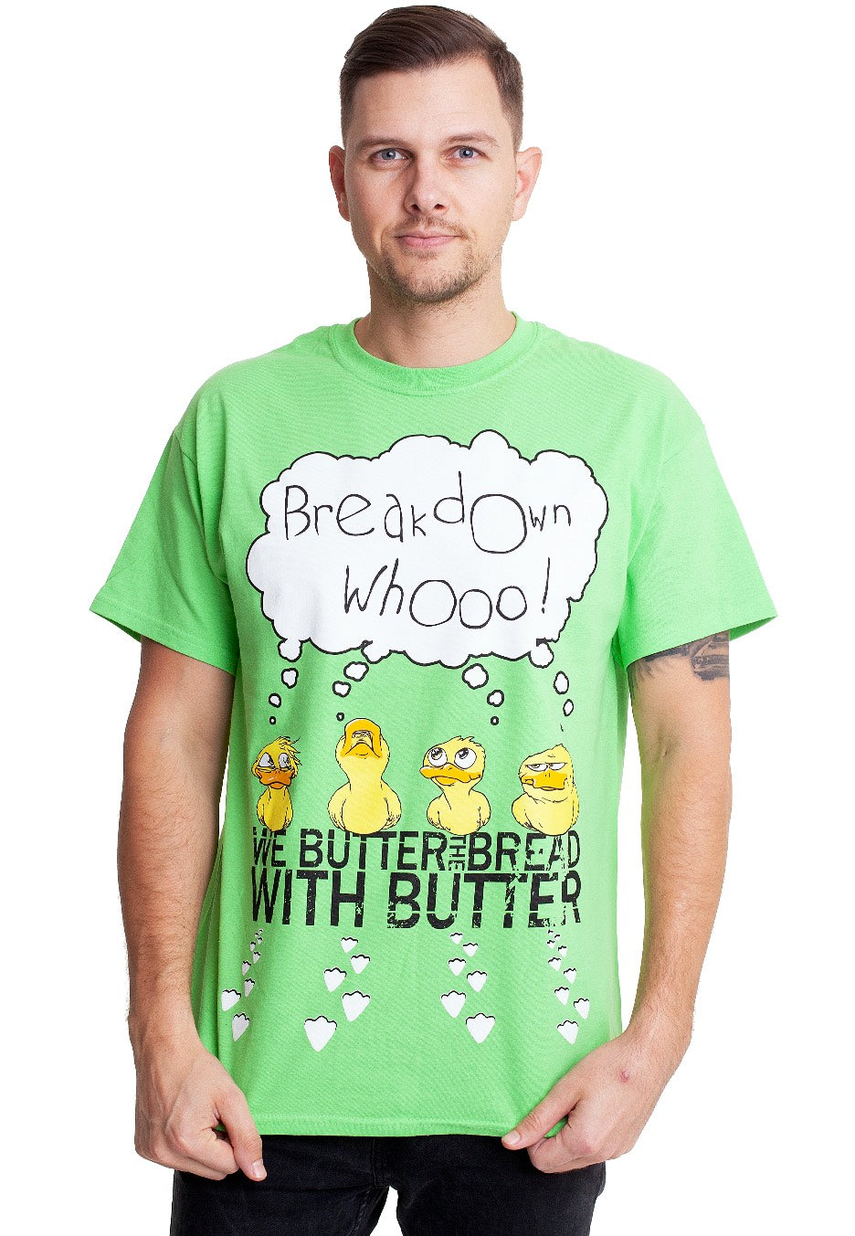 We Butter The Bread With Butter - Entchen Lime - T-Shirt | Men-Image