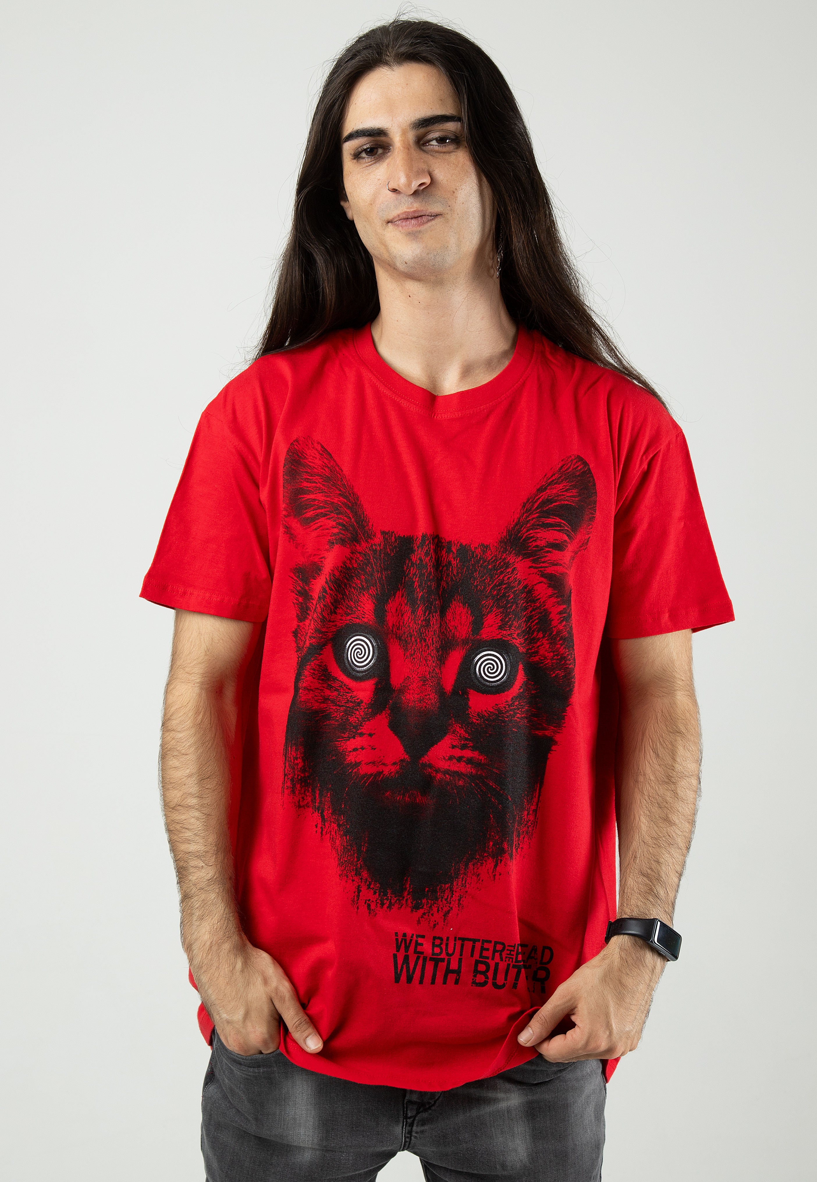 We Butter The Bread With Butter - Katze Red - T-Shirt | Men-Image