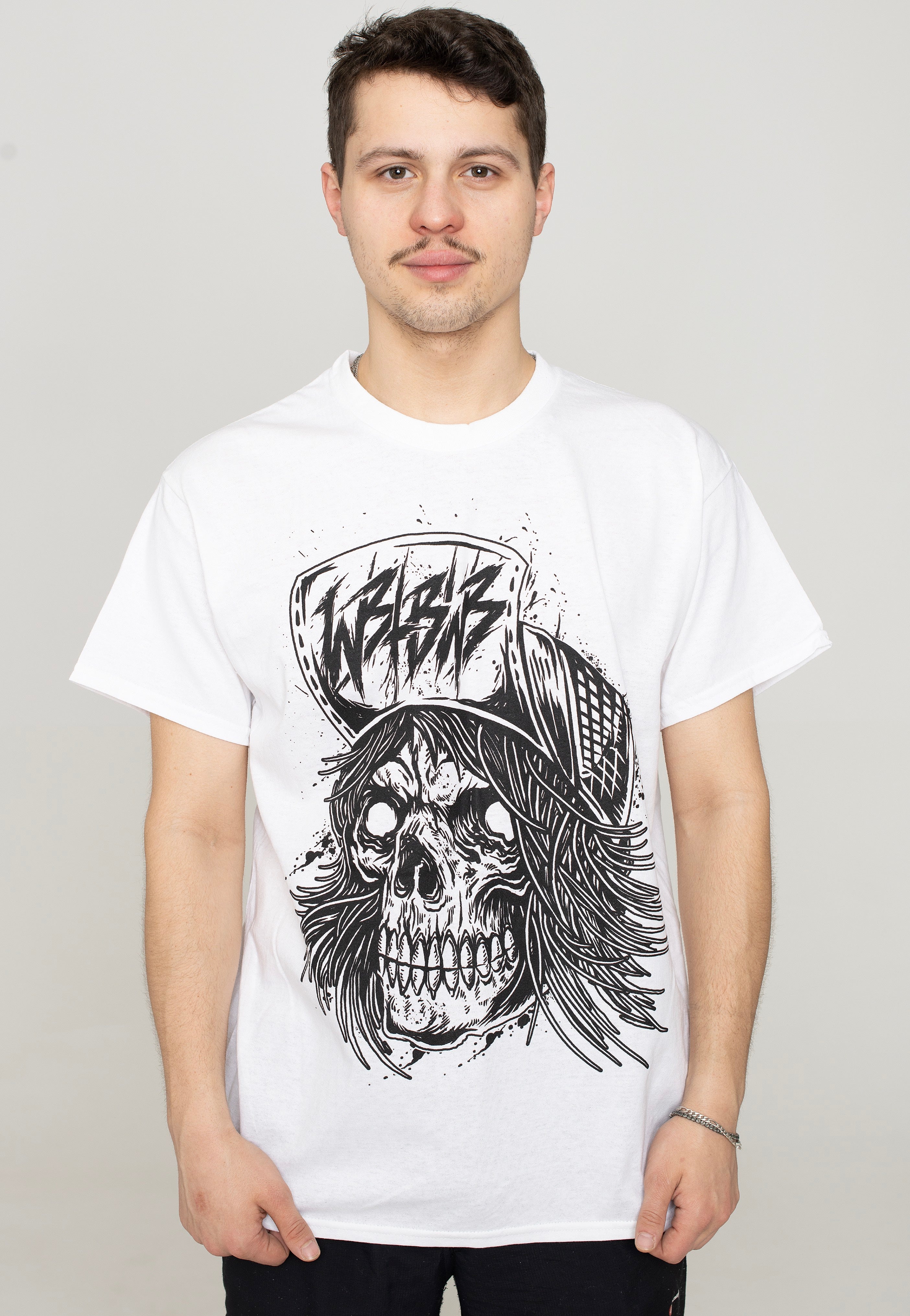 We Butter The Bread With Butter - Skater Skull White - T-Shirt | Men-Image